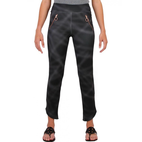 San Francisco City Lights Black Beauty Morgan Printed Zip Pocket Pants NWT Large - Picture 2 of 9